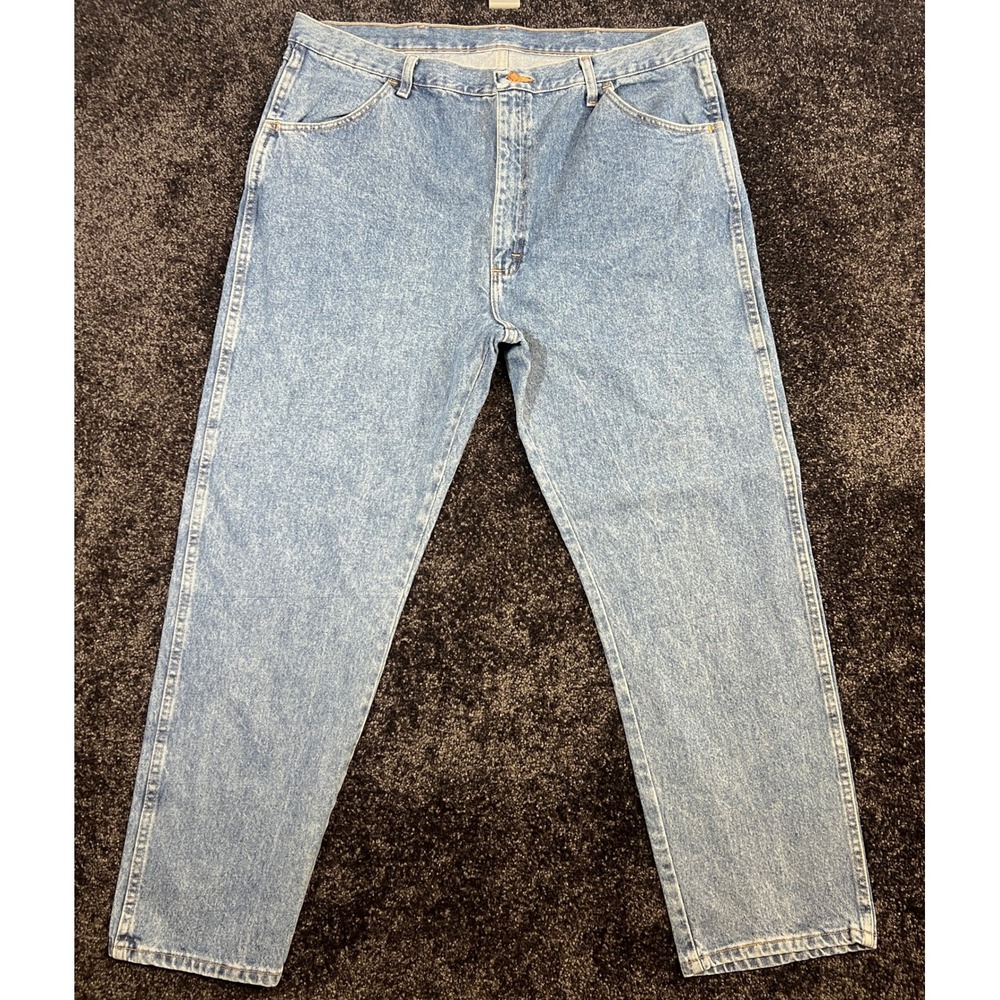 Rustler Jeans Men's 42x30 Blue Denim Relaxed Fit Cotton Jeans Normcore Grandpa